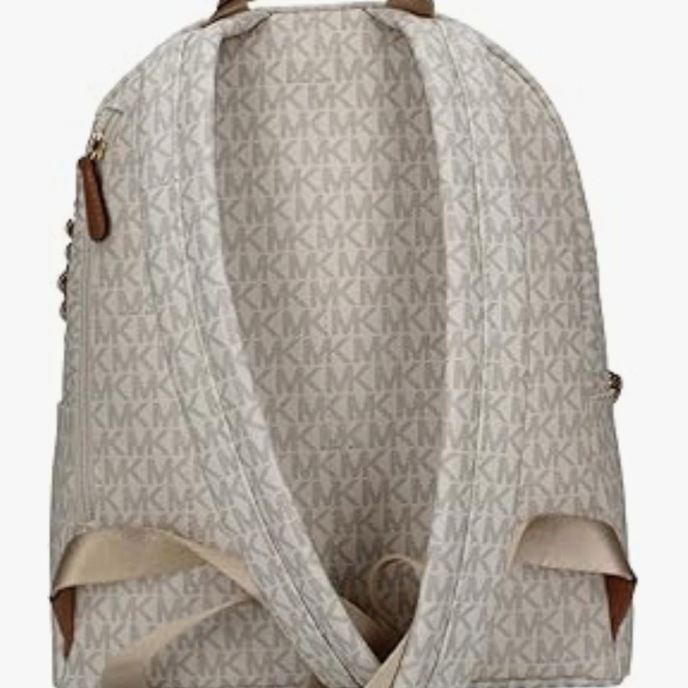 Michael Kors Beige Monogram Backpack - Picture 4 of 10